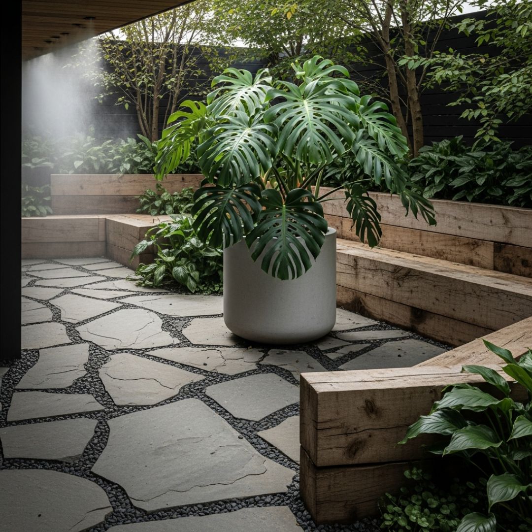 8. Pot Tanaman Hias Beton Modern