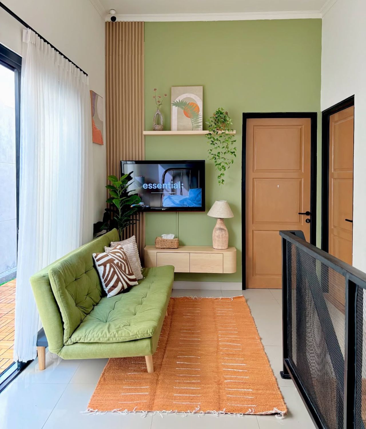 Desain Ruang Tamu Estetik 1x2 Meter