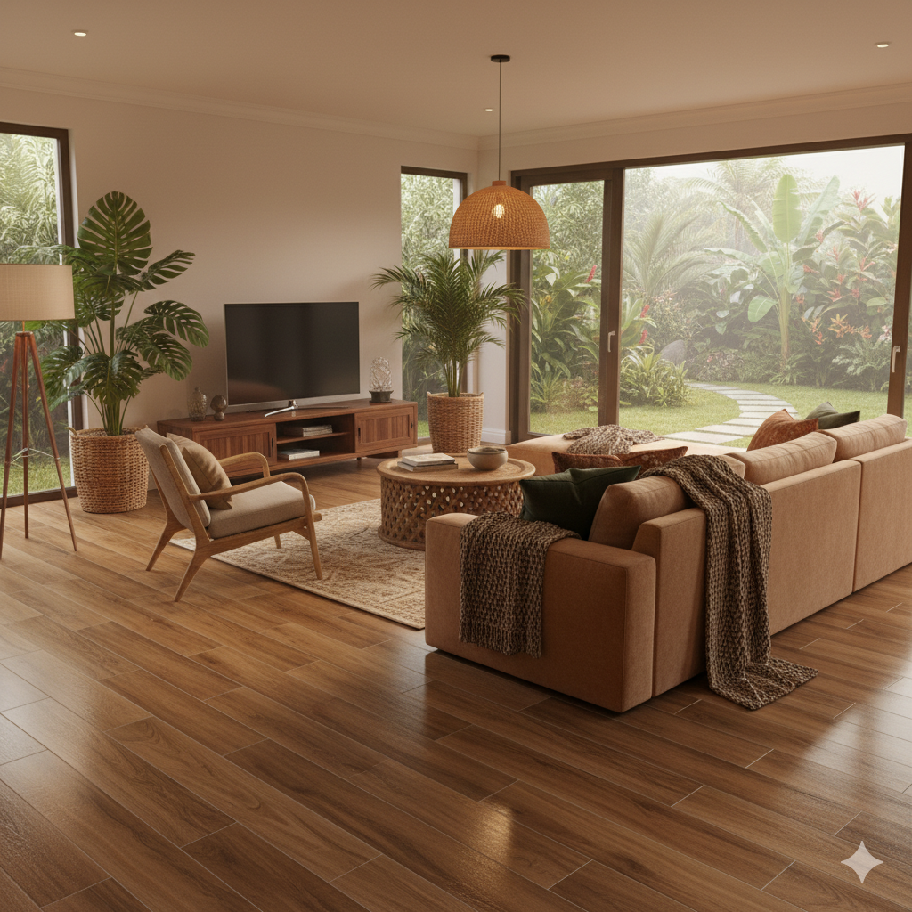 2. Ruang Keluarga yang Hangat dan Nyaman