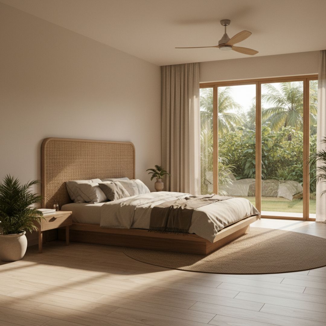 3. Kamar Tidur dengan Nuansa Kayu yang Menenangkan