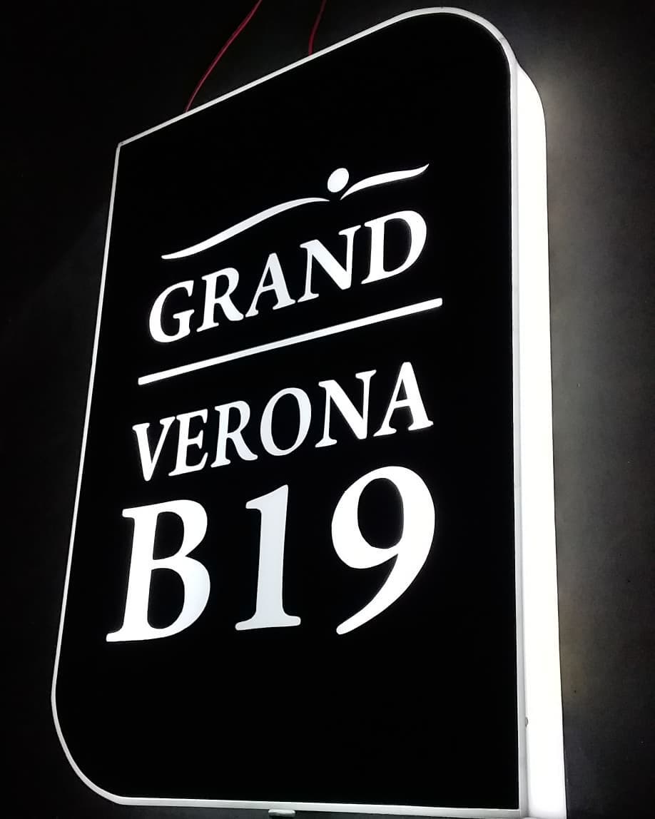 5. Desain Nomor Rumah dengan LED