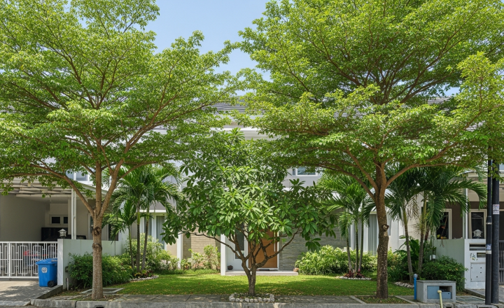Pohon peneduh depan rumah yang cepat tumbuh