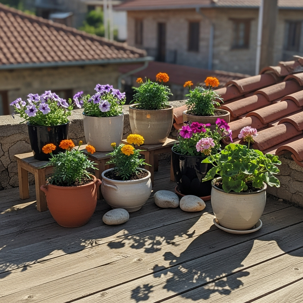 1. Taman Bunga Teras Minimalis