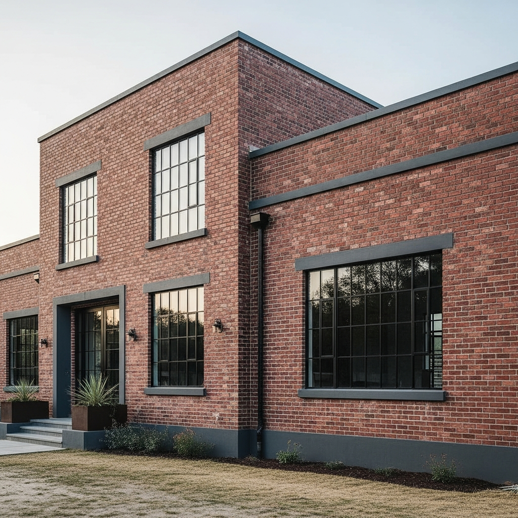 2. Fasad dengan Bata Ekspos