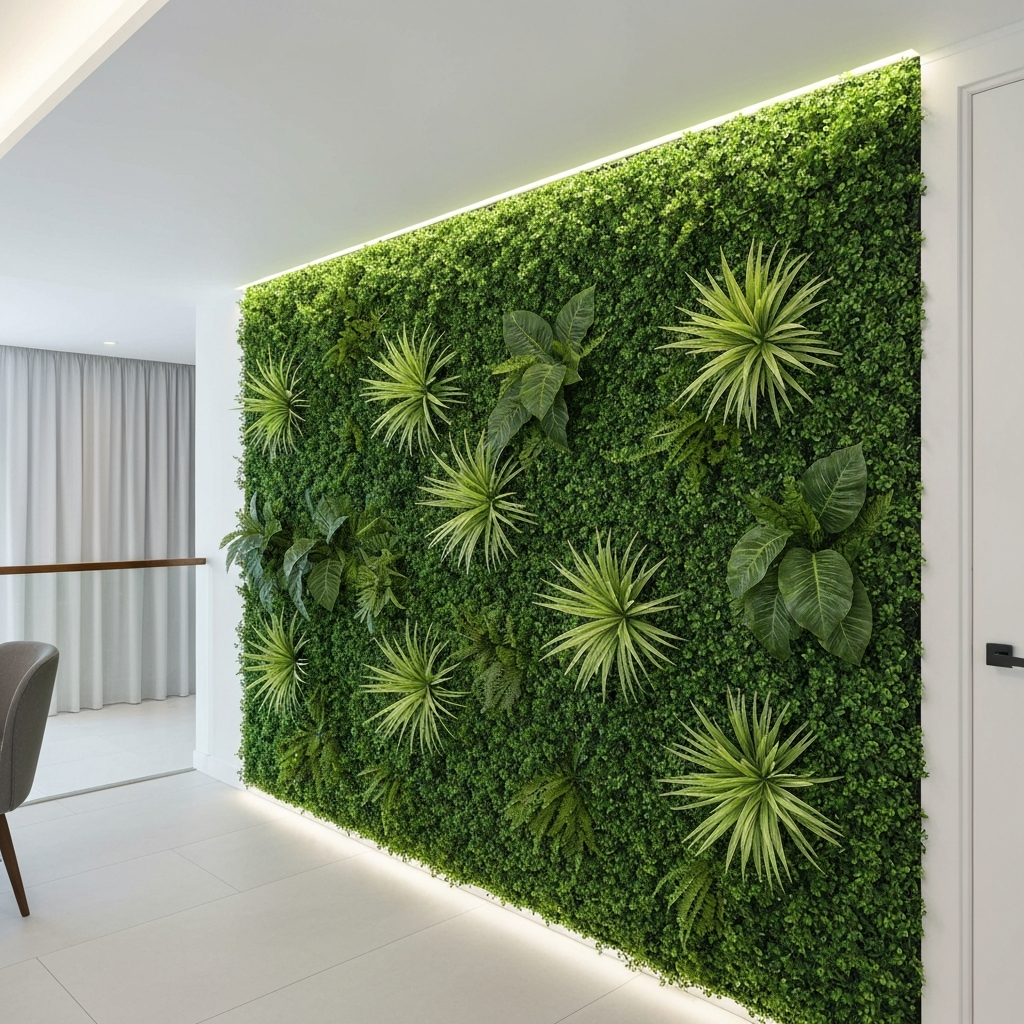 2. Vertical Garden Artifisial di Dinding
