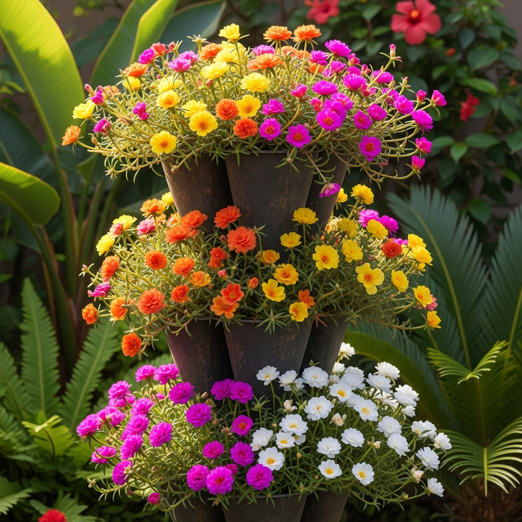 3. Taman Krokot dalam Pot Bertingkat