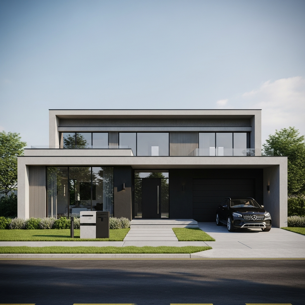 4. Fasad Industrial Minimalis