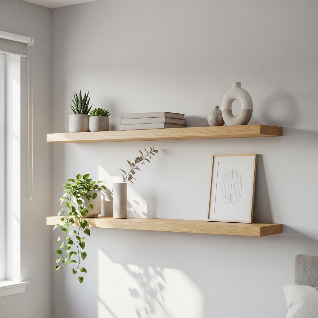 4. Rak Kayu Floating