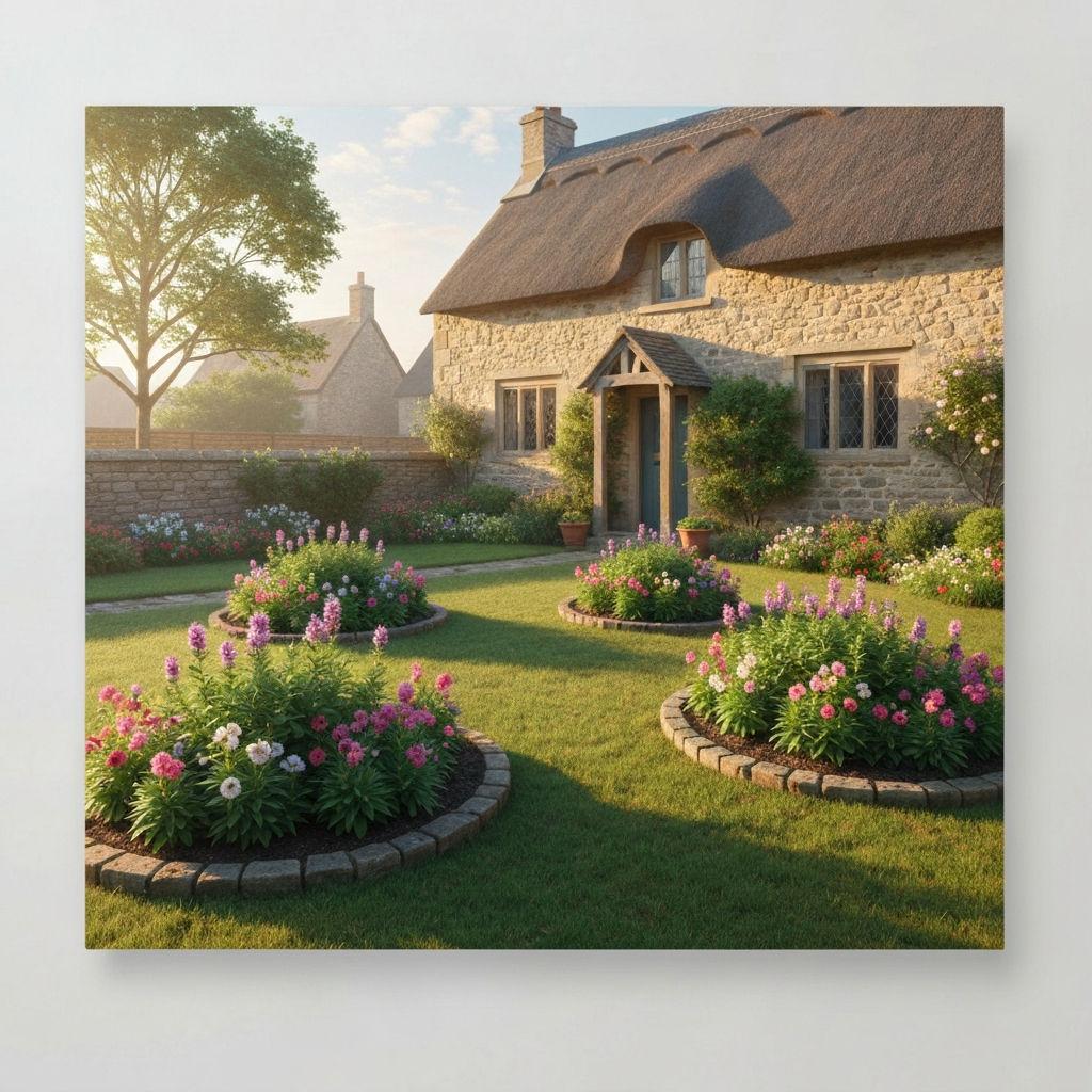 4. Taman Bunga Mini di Halaman Depan