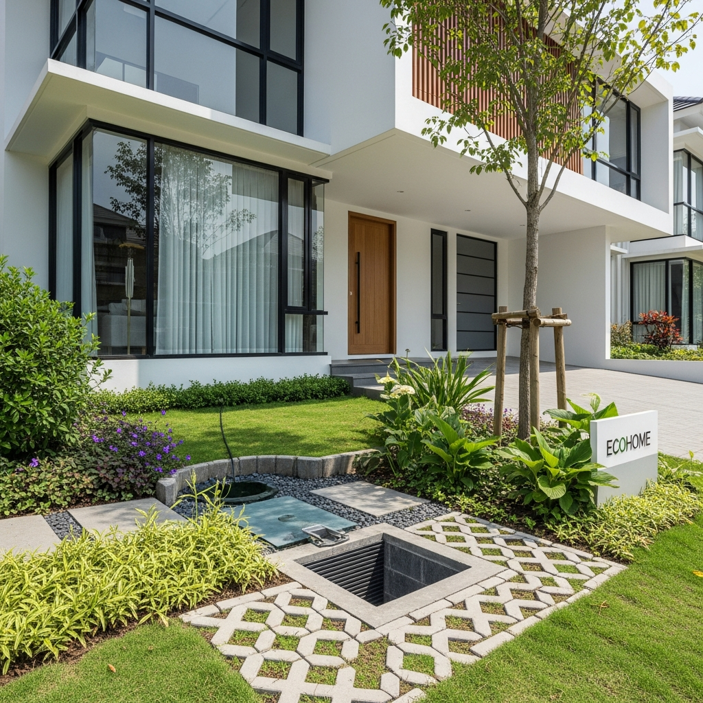 7. Rumah dengan Sumur Resapan atau Biopori