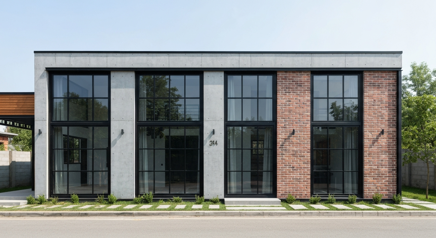 8 Inspirasi Desain Fasad Rumah Industrial 1 Lantai, Maskulin dan Berkarakter