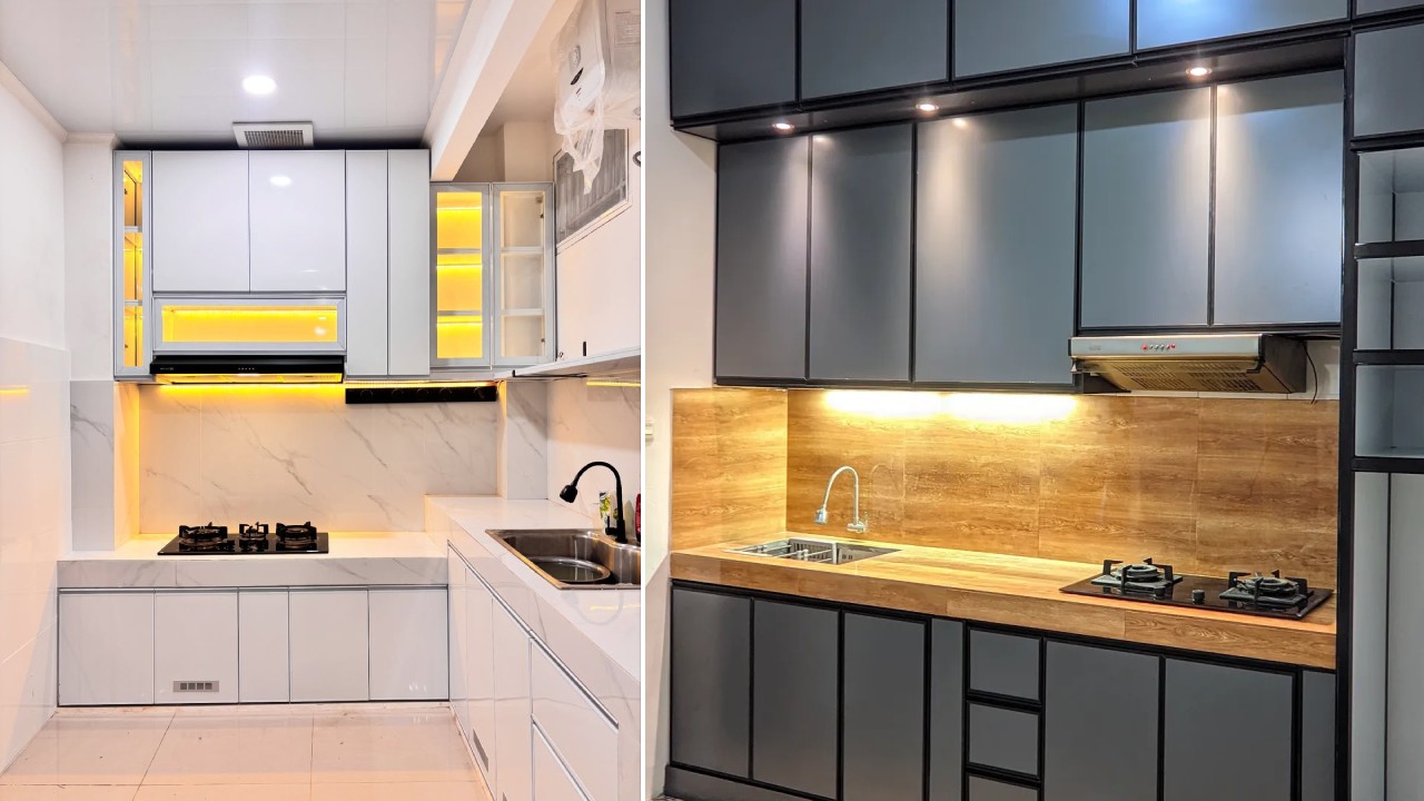 kitchen set aluminium acp