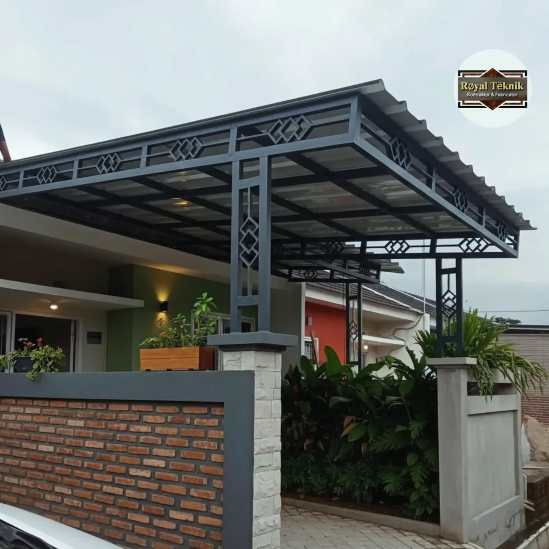 motif variasi tiang kanopi baja ringan