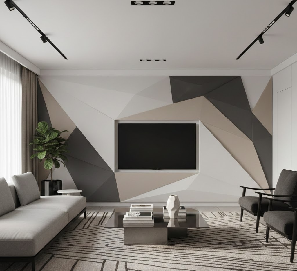 2. Panel Geometris Modern