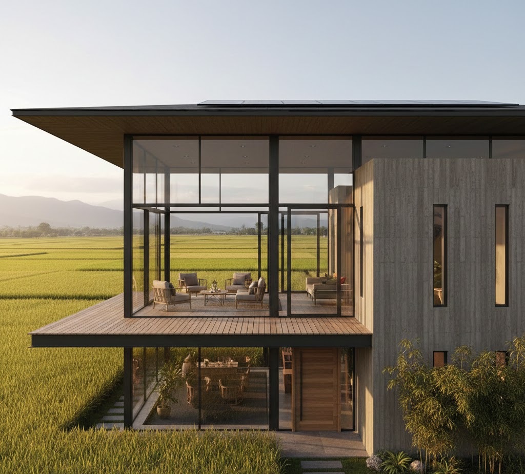 3. Desain Rumah Berorientasi ke Satu Arah View