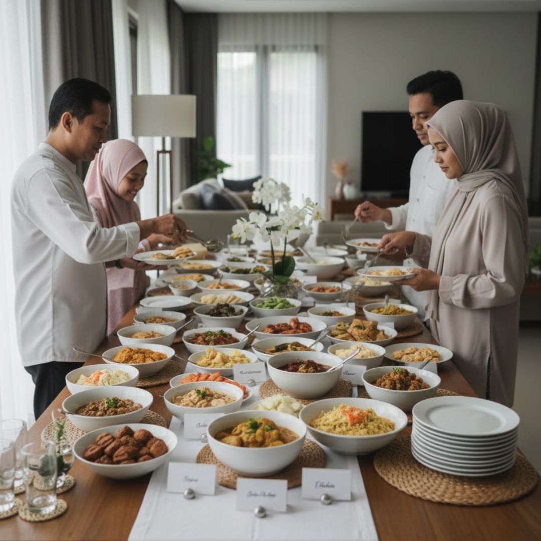 Makan-makan di rumah saat Lebaran