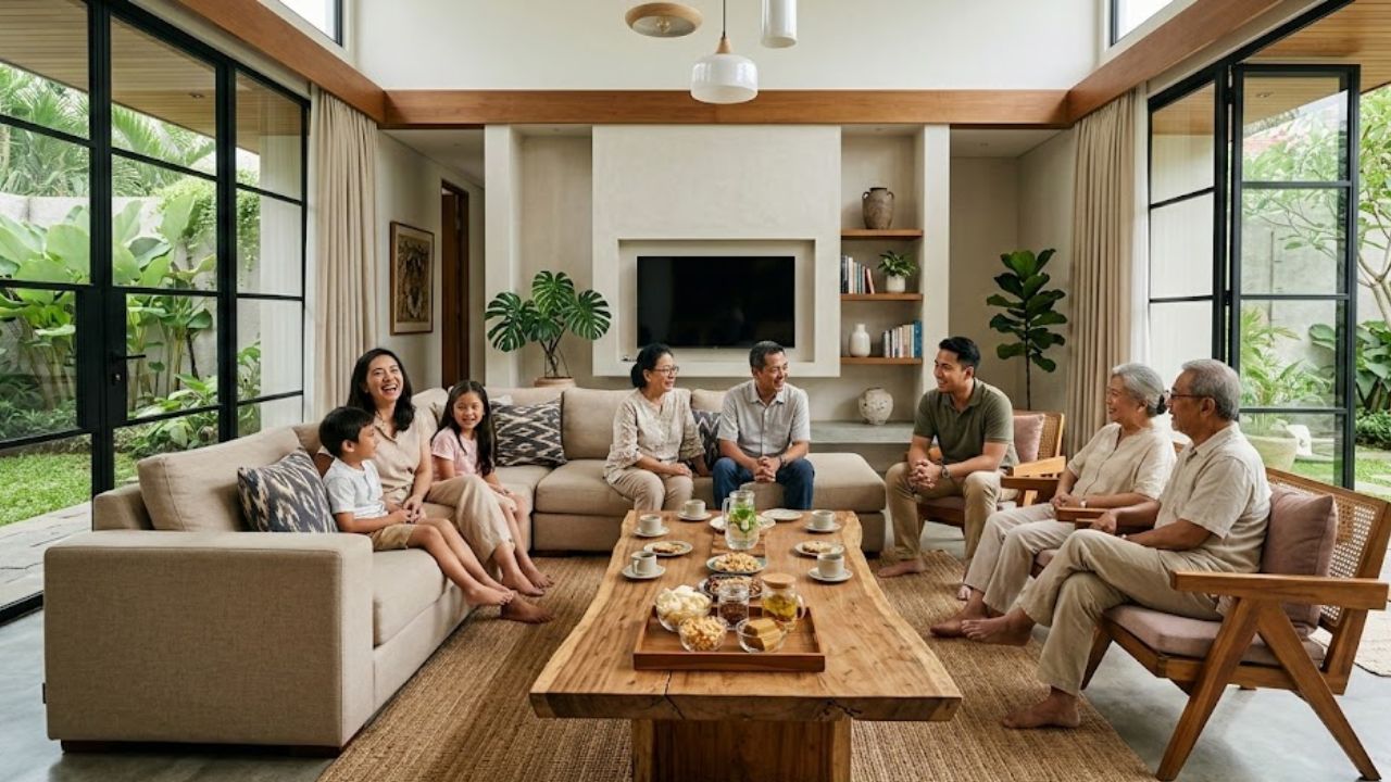 5 Inspirasi Tata Letak Ruang Tamu yang Pas Buat Kumpul Keluarga