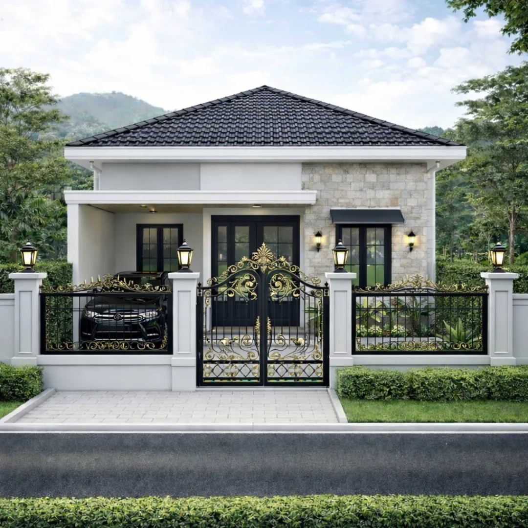 desain rumah pinggir jalan raya