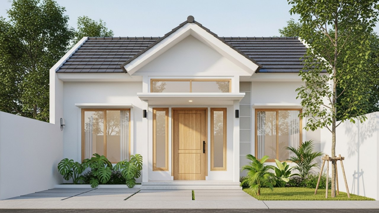 5 Desain Fasad Rumah Scandinavian 1 Lantai Aesthetic