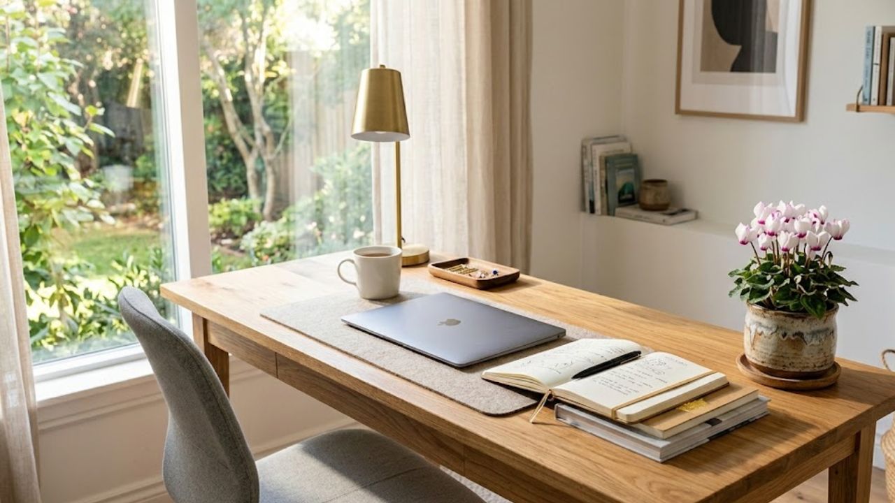 2. Di Sudut Meja Kerja atau Meja Konsol