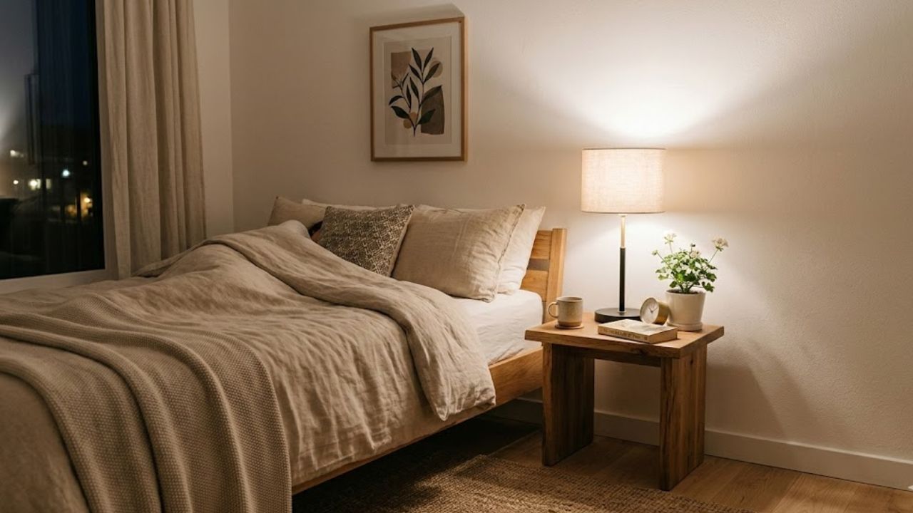 4. Di Atas Nakas atau Meja Samping Tempat Tidur