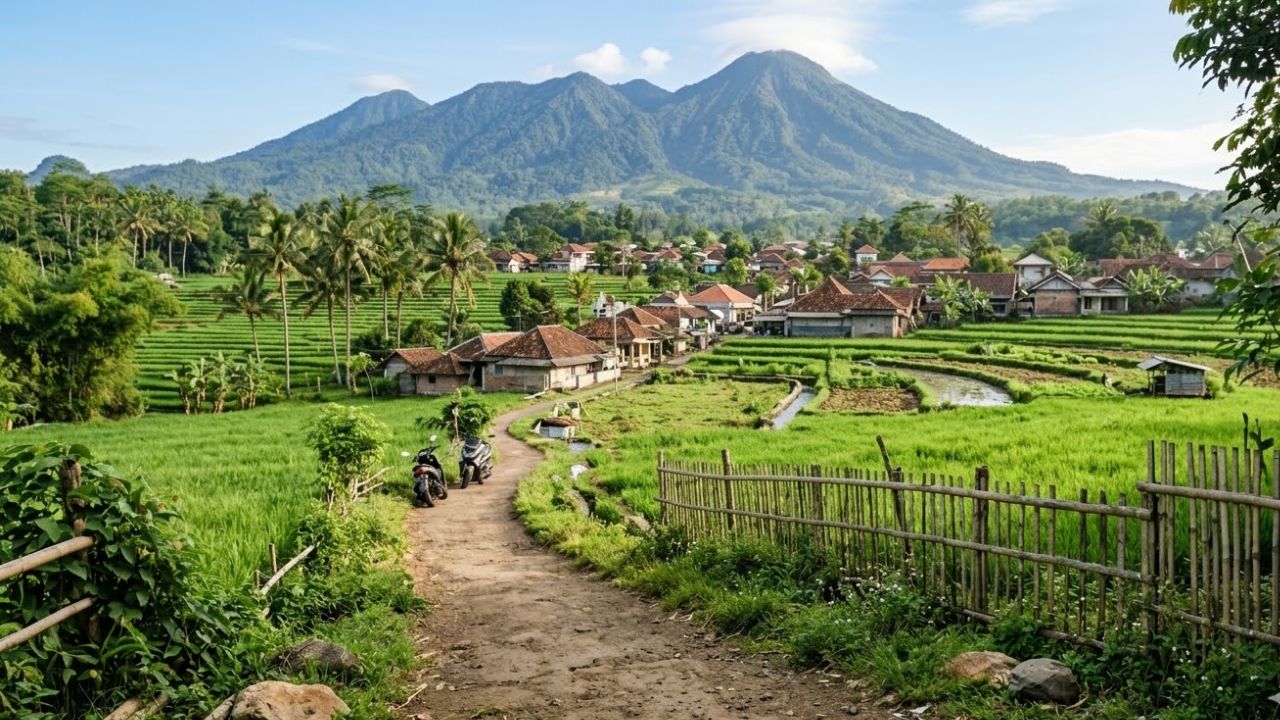 Ilustrasi lahan di pedesaan yang masih luas