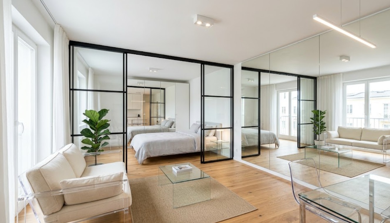 6. Pemilihan Material Transparan dan Reflektif