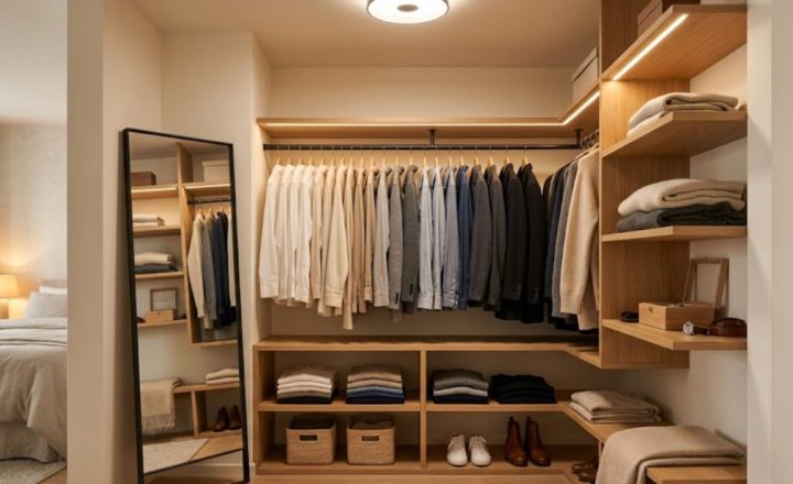 Desain walk in closet minimalis