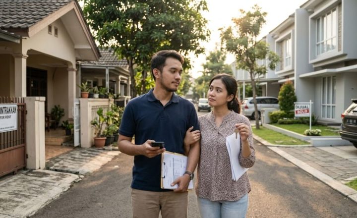 Pasangan muda sedang mempertimbangkan ngontrak atau KPR