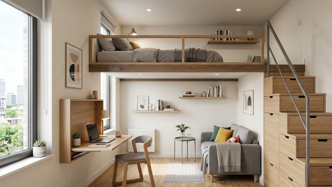 4. Desain Smart & Compact dengan Furnitur Multifungsi