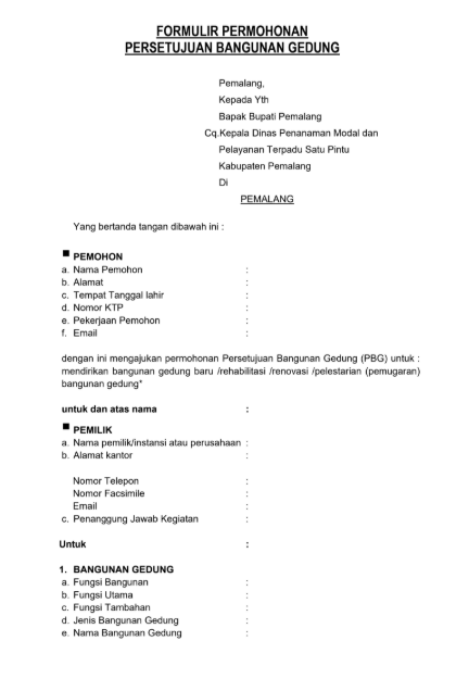 contoh surat permohonan pbg contoh surat permohonan pbg