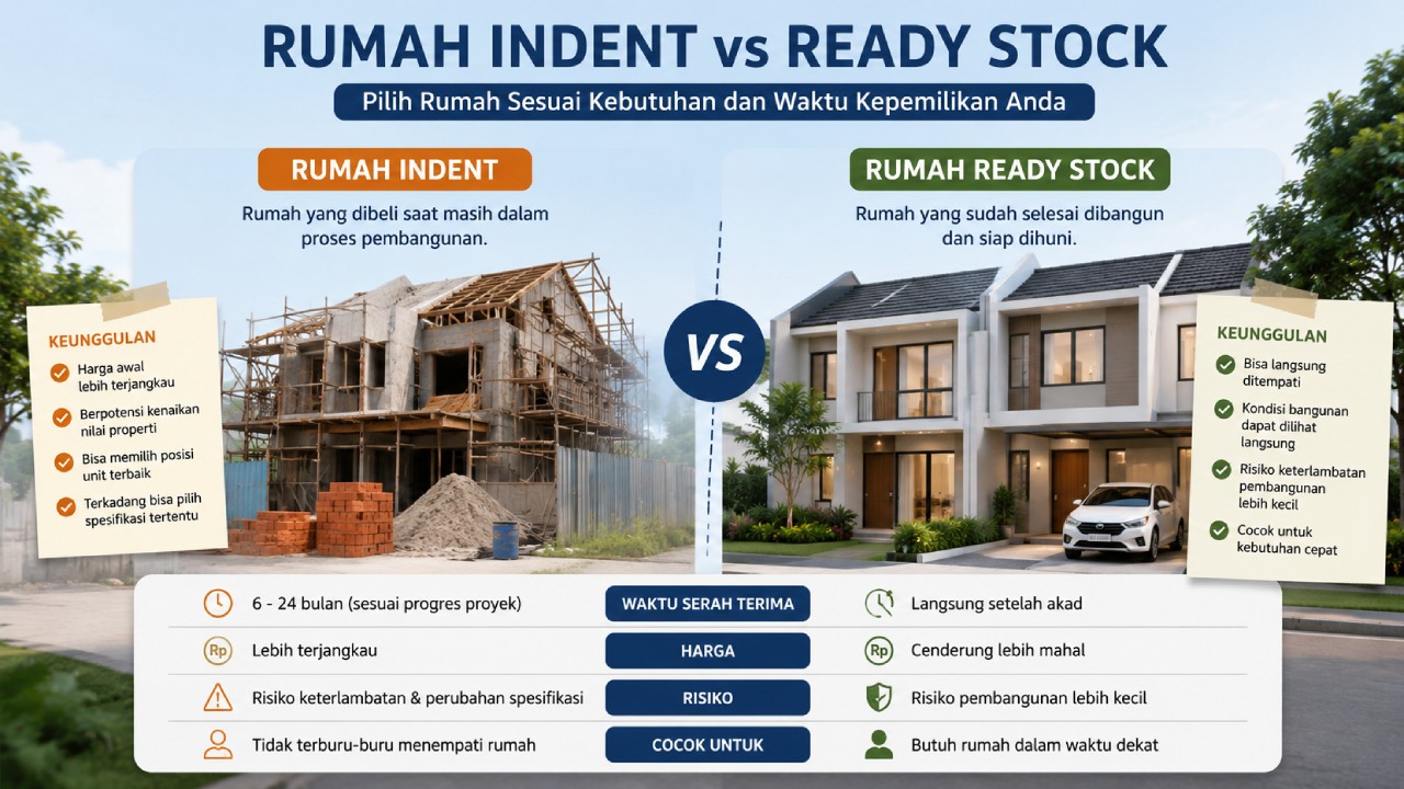 Rumah indent atau ready stock Rumah indent atau ready stock