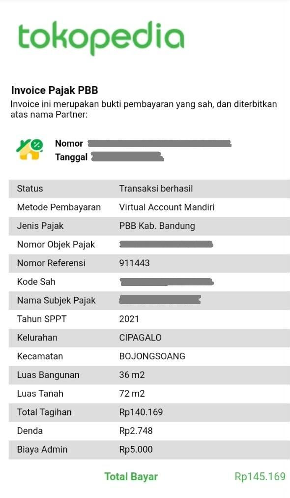 bukti pembayaran pbb bukti pembayaran pbb