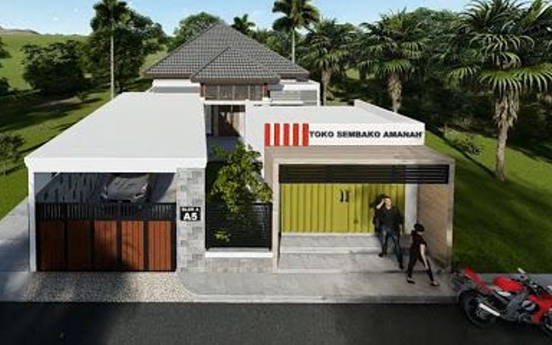 small storefront design for a minimalist house