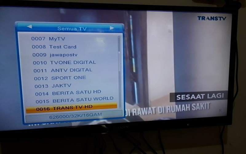 Indonesian digital TV broadcast