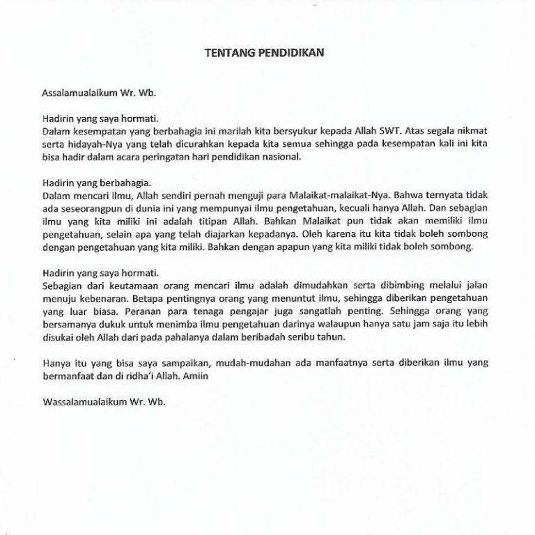 8 Contoh Ceramah Singkat tentang Ilmu Beserta Hadisnya. Penuh Pesan!