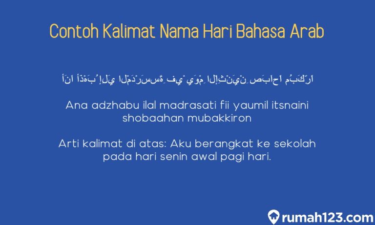 Nama Hari dalam Bahasa Arab dan Artinya Disertai Contoh Kalimat