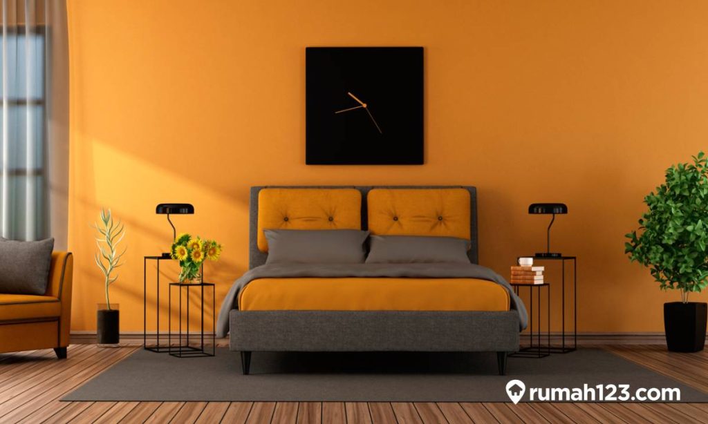 7 Variasi Cat Kamar Warna Orange yang Menarik. Nuansanya Hangat!