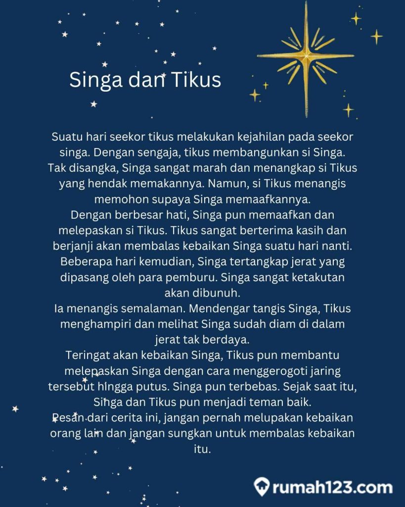 18 Cerita Dongeng sebelum Tidur Anak dan Pesan Moralnya