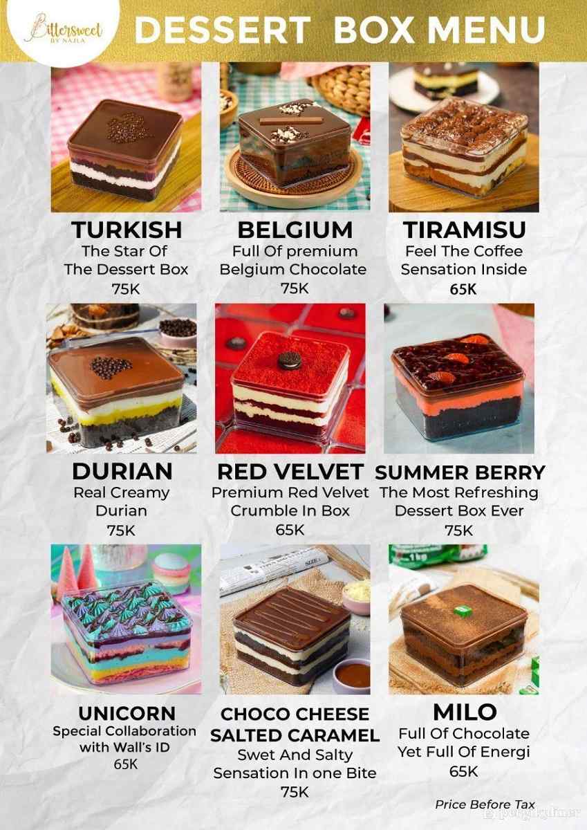 Daftar Menu Bittersweet by Najla Terlengkap & Terbaru 2023