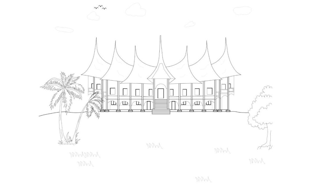 15 Sketsa Rumah Adat Berbagai Daerah di Indonesia, Mudah Digambar!