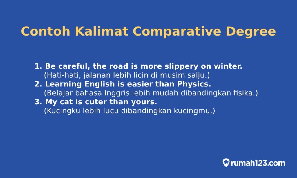 Pengertian Degree of Comparison dan Contoh Kalimatnya