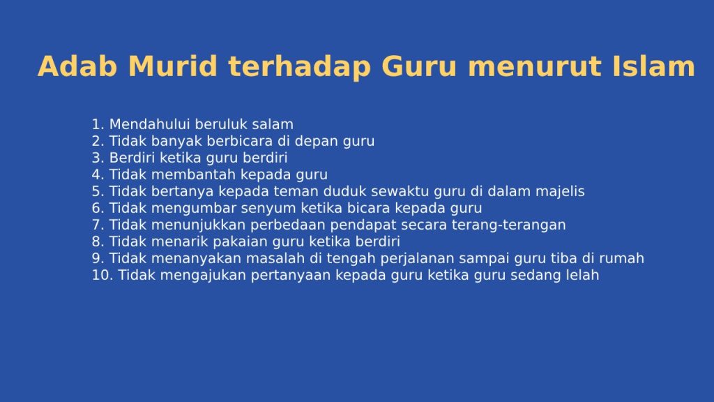 10 Adab Murid terhadap Guru menurut Imam Al Ghazali, Wajib Tahu!