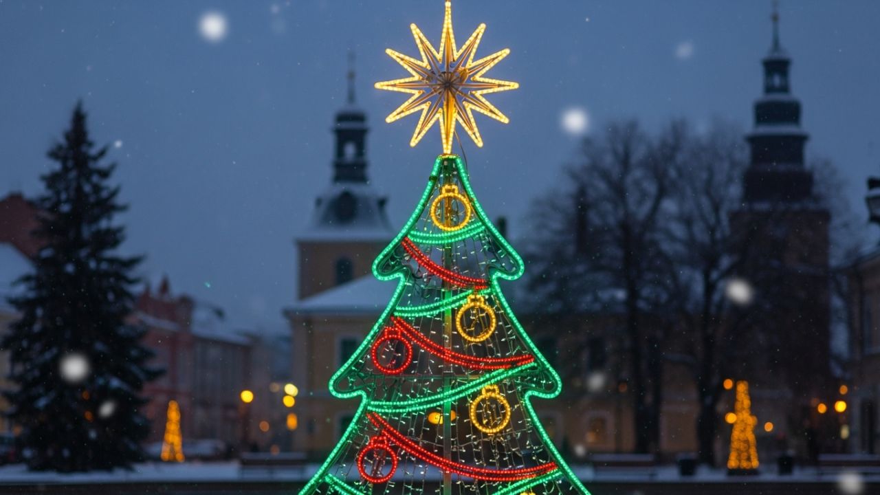 Lampu LED Berbentuk Simbol Natal