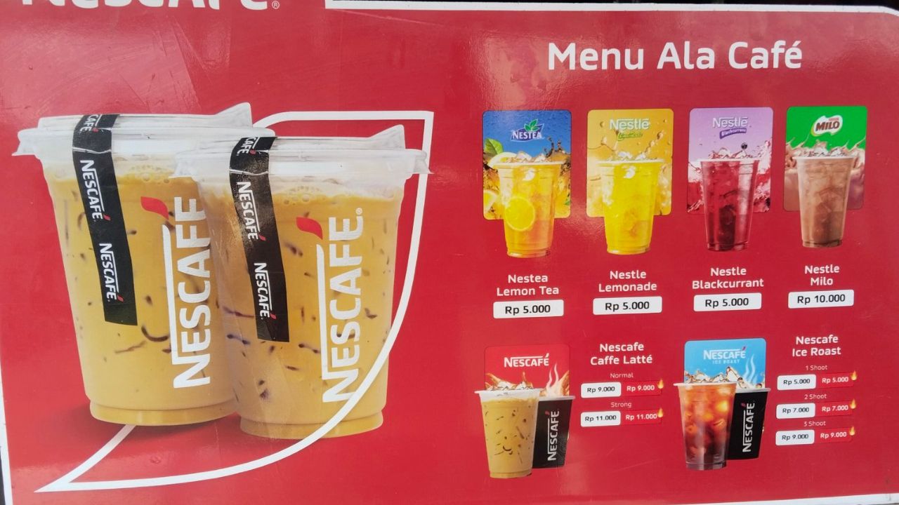 daftar menu nescafe outlet