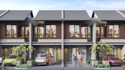 Tampak depan rumah-rumah di NuOne at Arcova